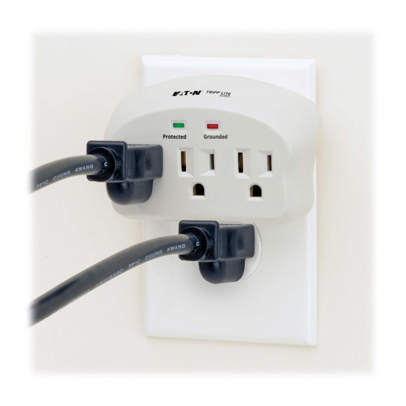 Tripp Lite Eaton Tripp Lite SK3-0 Multi-Plug Wall Outlet Extender Surge Protector, 3 Outlets, 660 Joule Rating, Diagnostic LEDs, Portable Travel Wall Plug, Lifetime Manufacturer's Warranty & $5,000 Insurance - Image 5